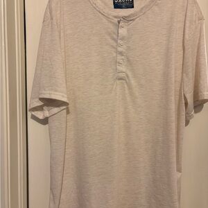 Jachs Men's Beige Henley Shirt